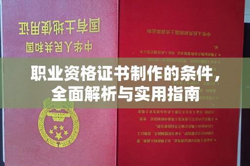 吉水职业资格证书制作的条件，全面解析与实用指南
